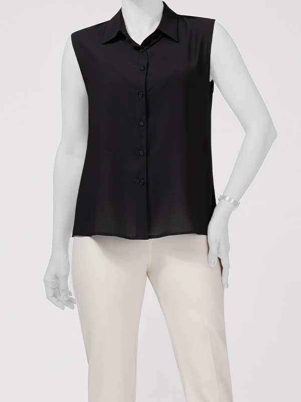 تاپ زنانه مجلسی کرپ یقه گرد 60101 برنس