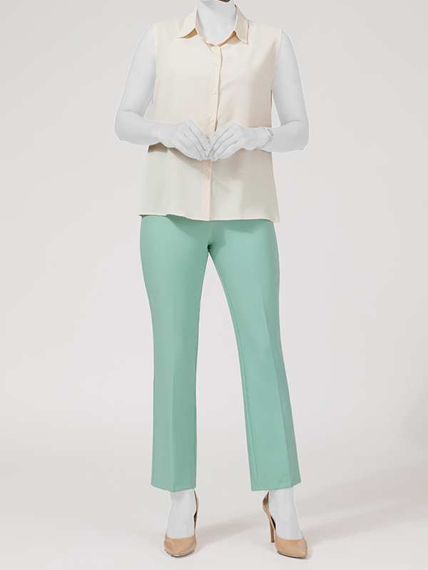 تاپ زنانه مجلسی کرپ یقه گرد 60101 برنس