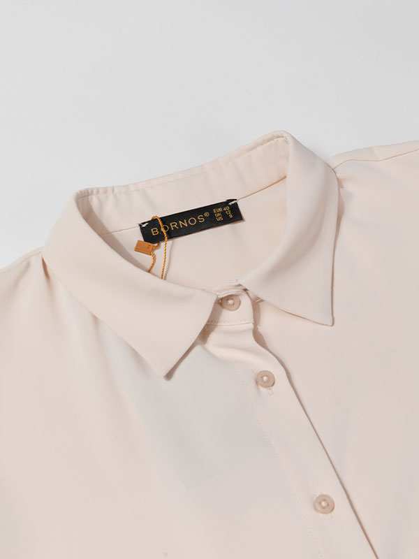 تاپ زنانه مجلسی کرپ یقه گرد 60101 برنس