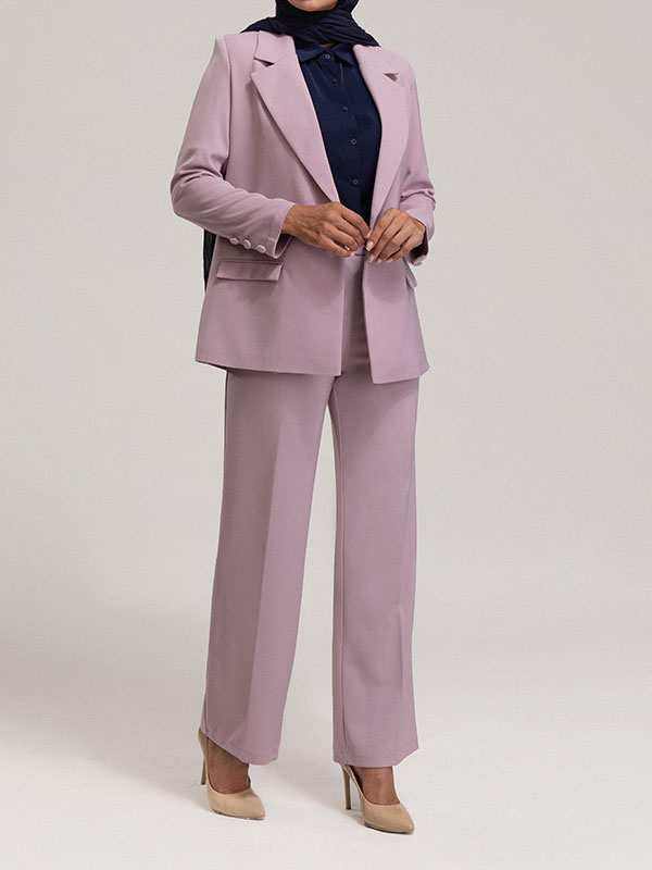 تاپ زنانه مجلسی کرپ یقه گرد 60101 برنس