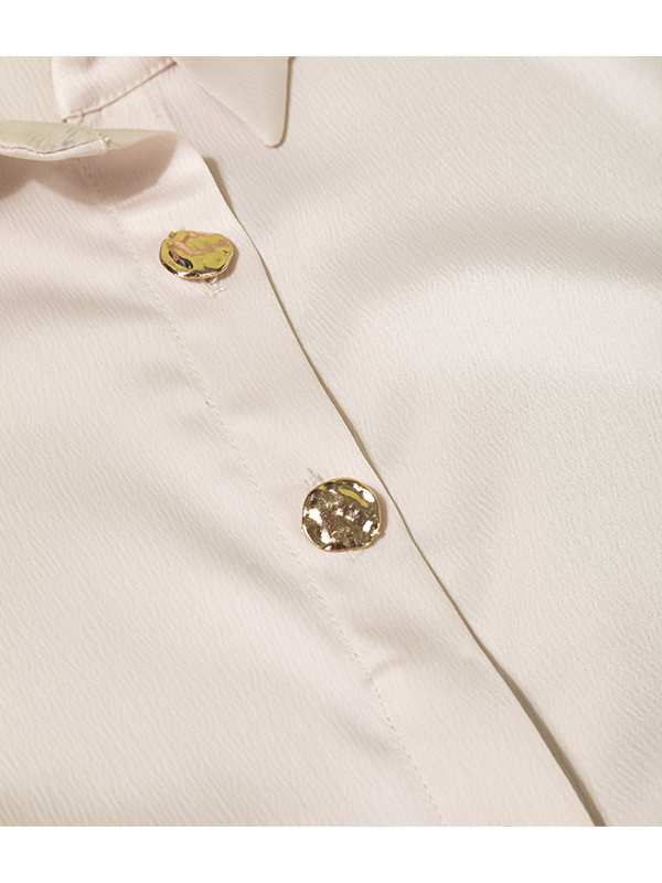 شومیز زنانه ساتن زارا آستین بلند درای دکمه تزیینی مهناز برنس