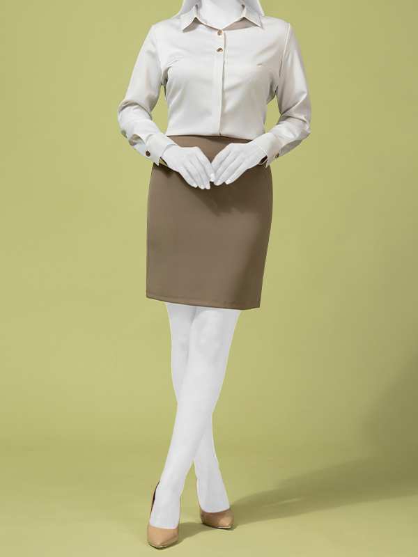 شومیز زنانه ساتن زارا آستین بلند درای دکمه تزیینی مهناز برنس