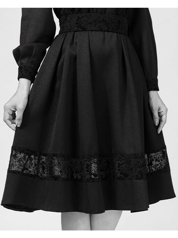 پیراهن زنانه آستین بلند کتان لمه مغزی دوزی مخمل 80100 برنس