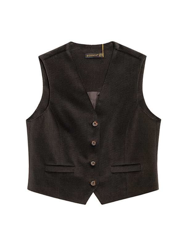 وست زنانه مخمل پاییزی 70102 برنس