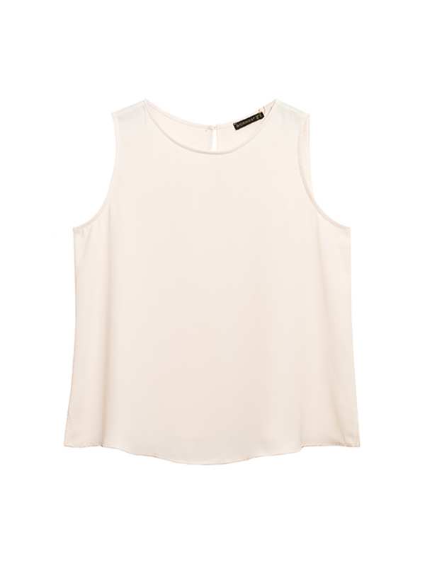 تاپ زنانه سایز بزرگ کرپ آستین حلقه ای 60104 برنس