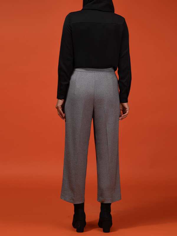 شلوار زنانه پاییزی جیب دار قد 90 10107 برنس