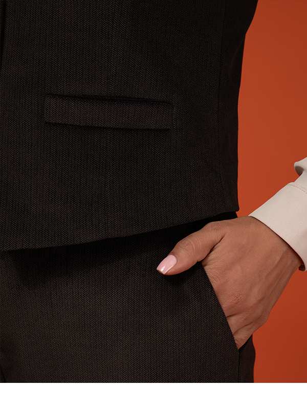 شلوار زنانه پاییزی جیب دار قد 90 10107 برنس