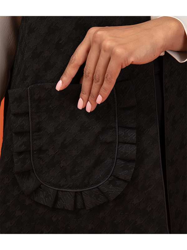 وست زنانه ژاکارد آستر دار جیب دار کلاسیک 70101 برنس Bornos