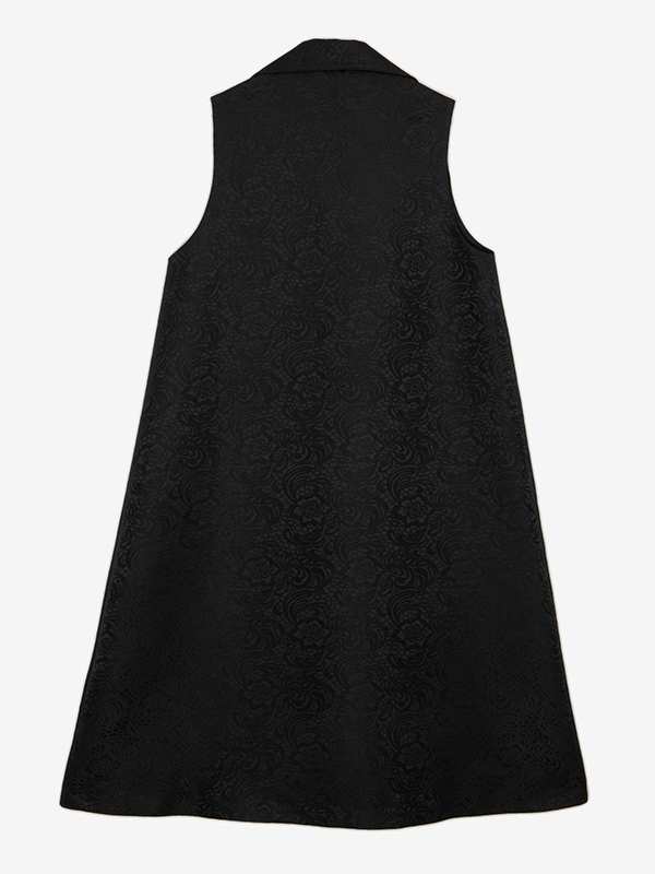 وست بلند زنانه ژاکارد مجلسی جیب نما یقه انگلیسی 70104 برنس Bornos