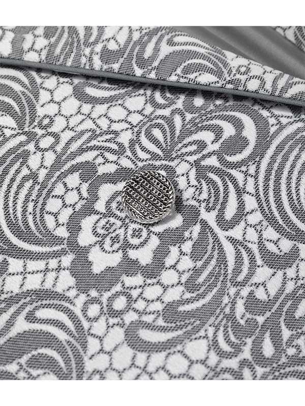 وست بلند زنانه ژاکارد مجلسی جیب نما یقه انگلیسی 70104 برنس Bornos