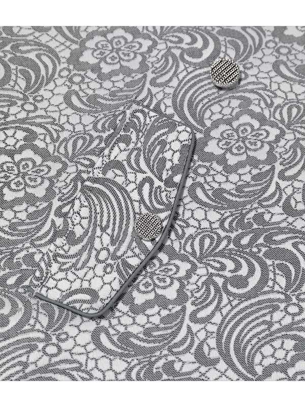 وست بلند زنانه ژاکارد مجلسی جیب نما یقه انگلیسی 70104 برنس Bornos