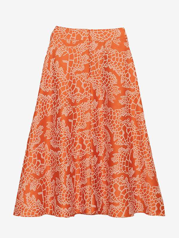 دامن زنانه فون پیلی دار ژاکارد مجلسی 20105 برنس Bornos