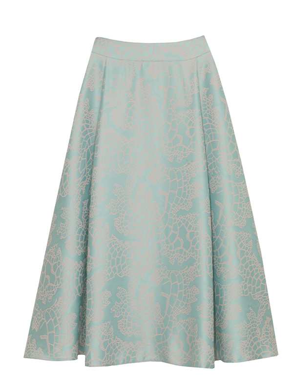 دامن زنانه فون پیلی دار ژاکارد مجلسی 20105 برنس Bornos