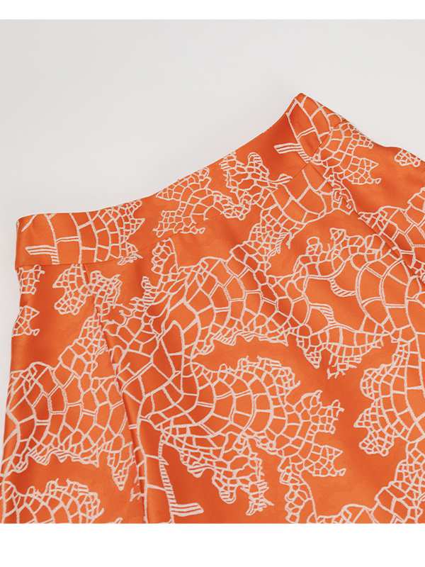 دامن زنانه فون پیلی دار ژاکارد مجلسی 20105 برنس Bornos