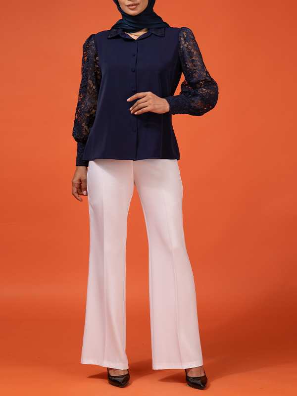 شومیز آستین گیپور مجلسی زنانه مریم برنس Bornos