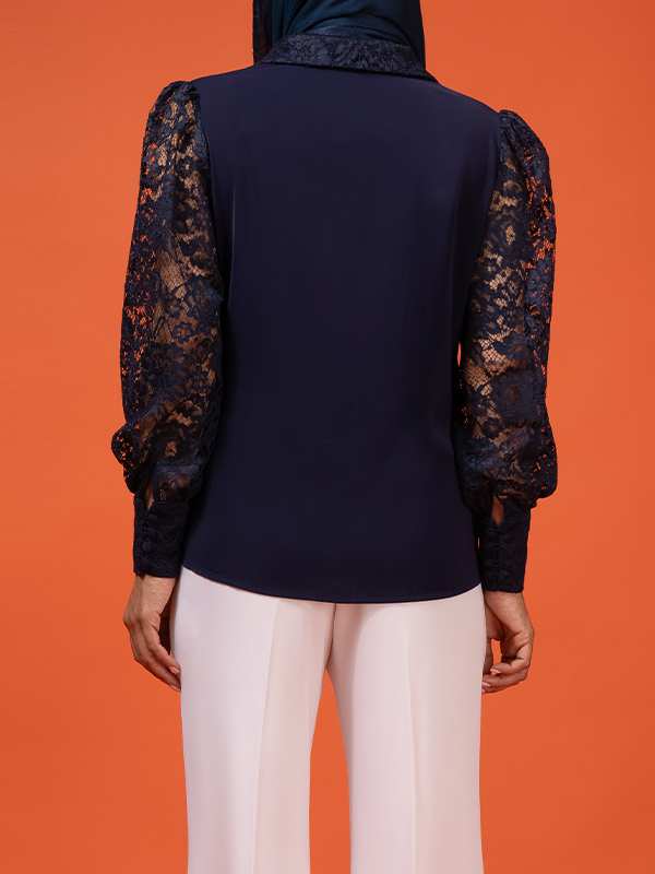 شومیز آستین گیپور مجلسی زنانه مریم برنس Bornos