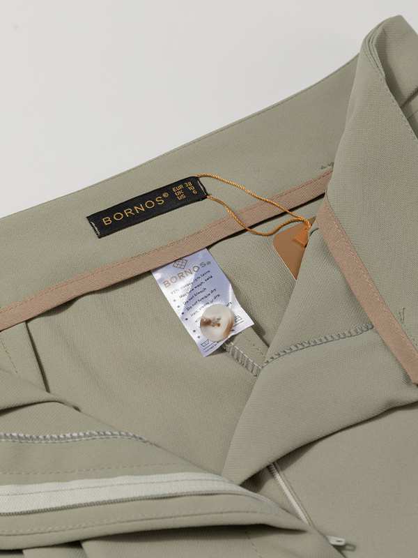 شلوار زنانه کرپ پیلی دار از بالا گشاد 10111 برنس Bornos