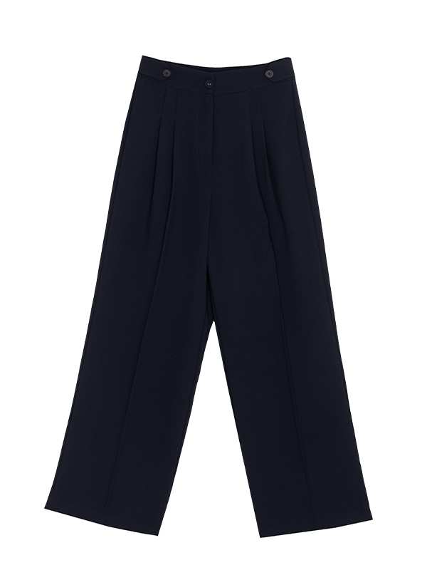 شلوار زنانه کرپ پیلی دار از بالا گشاد 10111 برنس Bornos