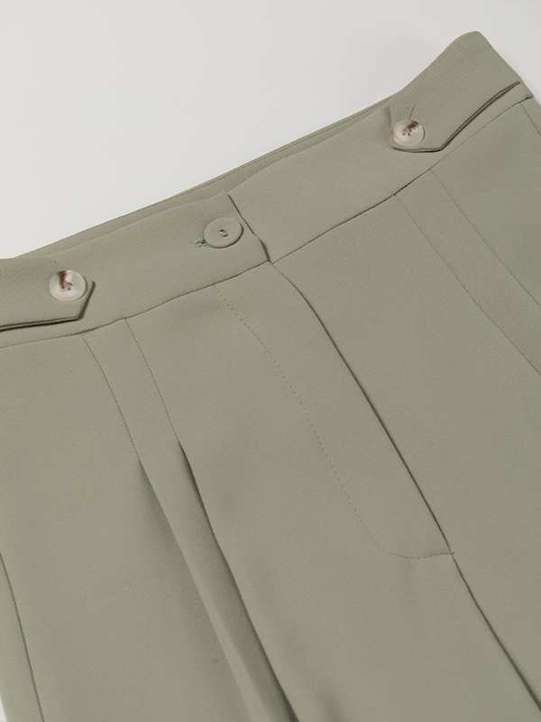 شلوار زنانه کرپ پیلی دار از بالا گشاد 10111 برنس Bornos