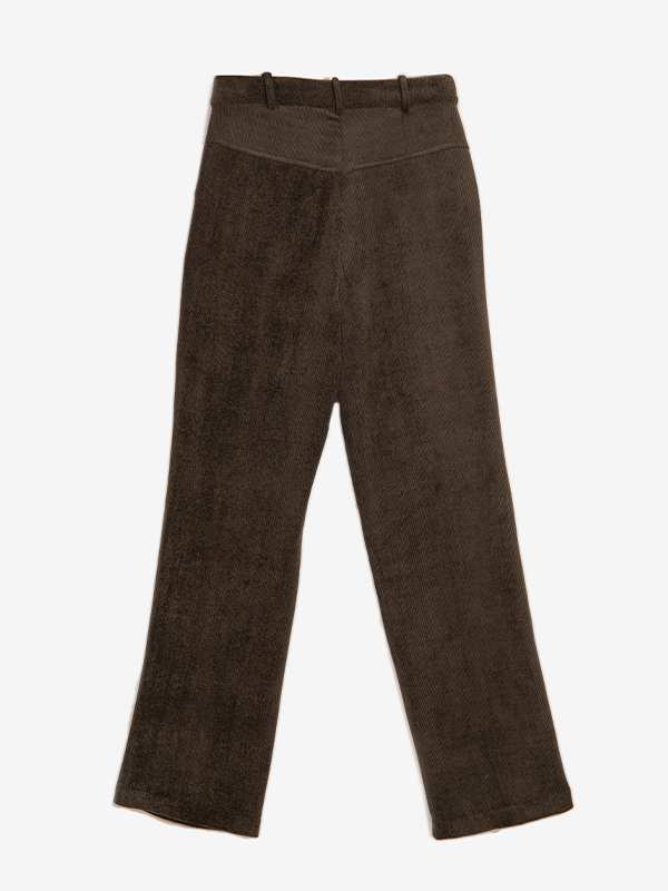 شلوار زنانه مخمل راسته جیب دار 10112 برنس Bornos