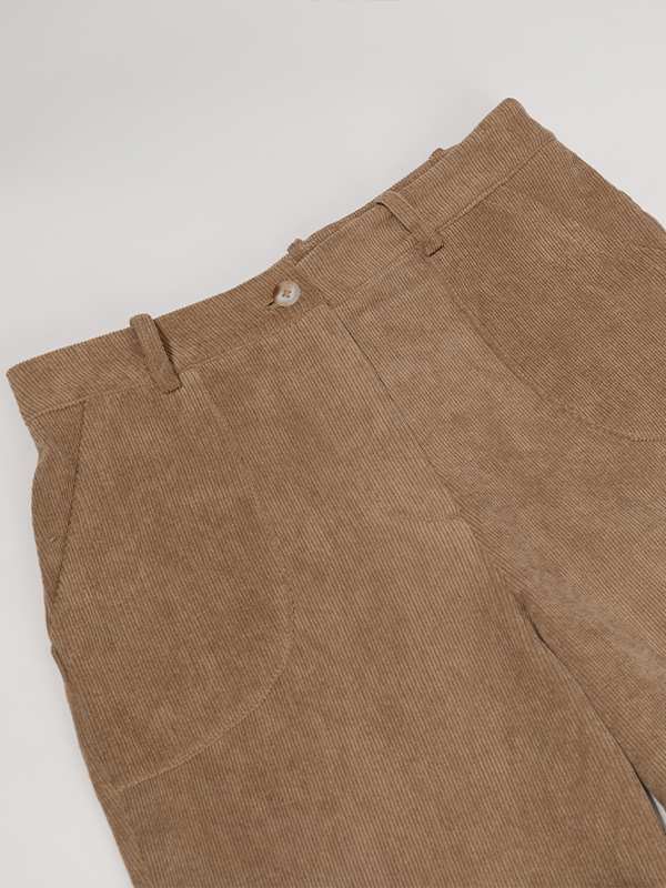 شلوار زنانه مخمل راسته جیب دار 10112 برنس Bornos