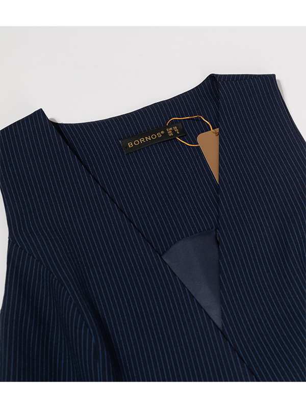 وست زنانه پارچه دیپلمات یقه چپ و راستی آستر دار 70100 برنس Bornos