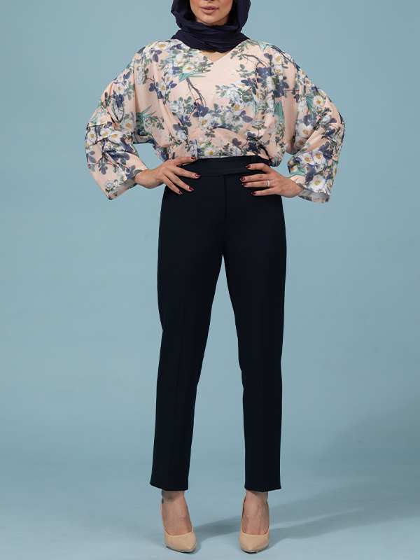 شلوار زنانه راسته کلاسیک بزیاق 10119 برنس