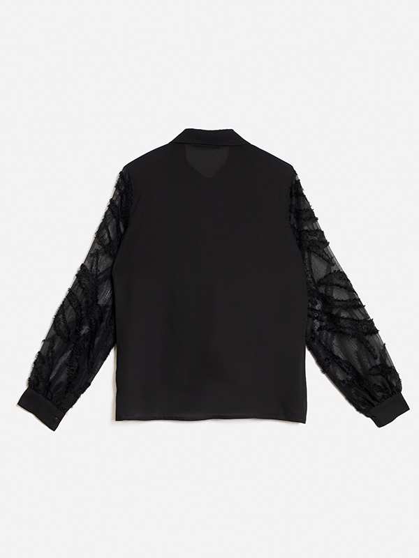 شومیز زنانه کرپ حریر مجلسی 30110 برنس Bornos