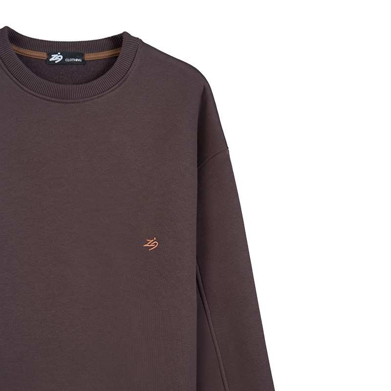 سویشرت قهوه ای زیگ zig مدل Plain کد 458