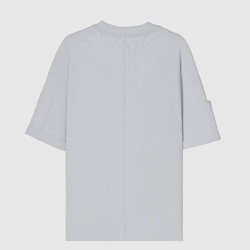 تی شرت مردانه طوسی روشن زیگ zig مدل Sleeve Pocket کد297