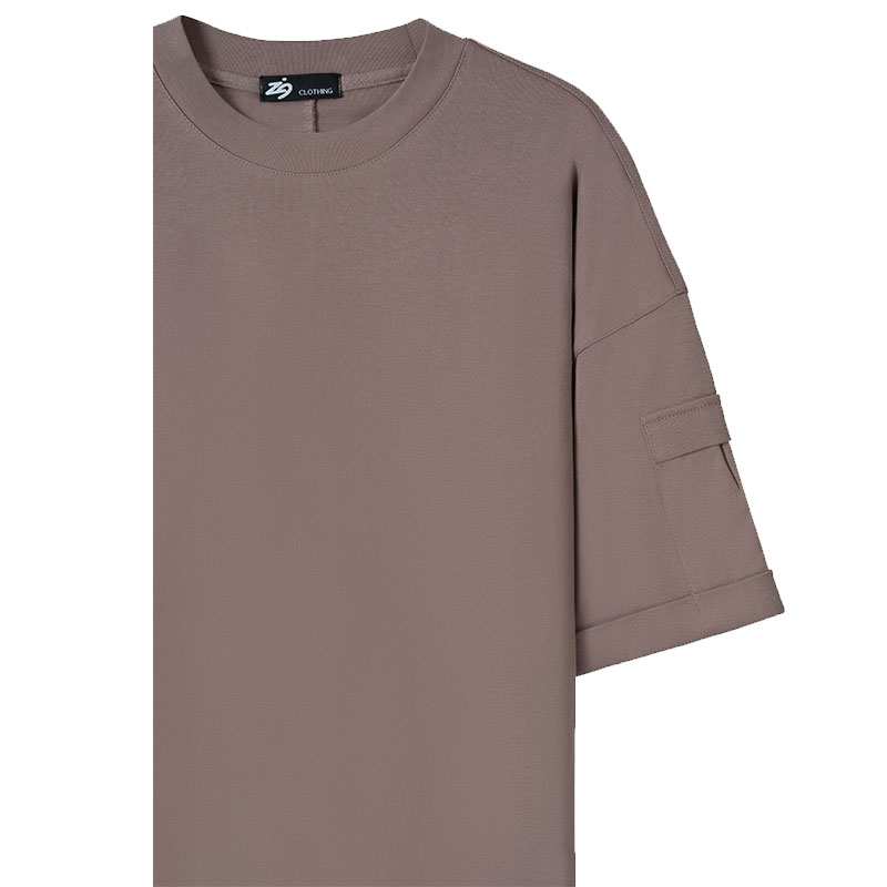 تی شرت مردانه نسکافه ای زیگ zig مدل Sleeve Pocket کد298