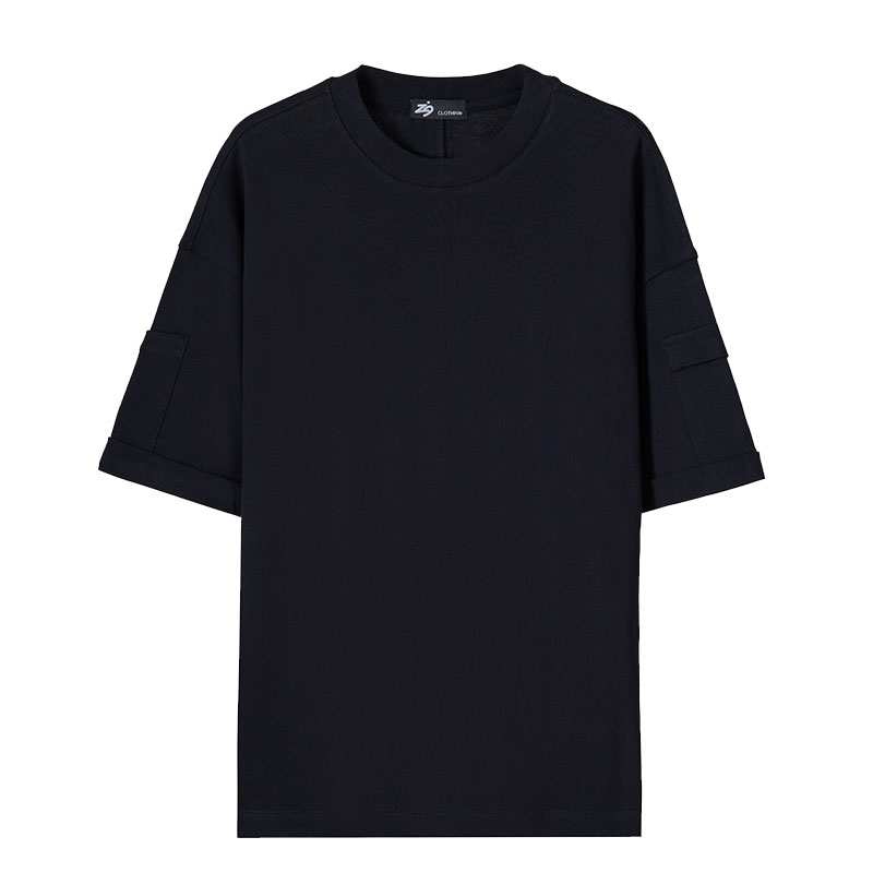 تی شرت مردانه مشکی زیگ zig مدل Sleeve Pocket کد299