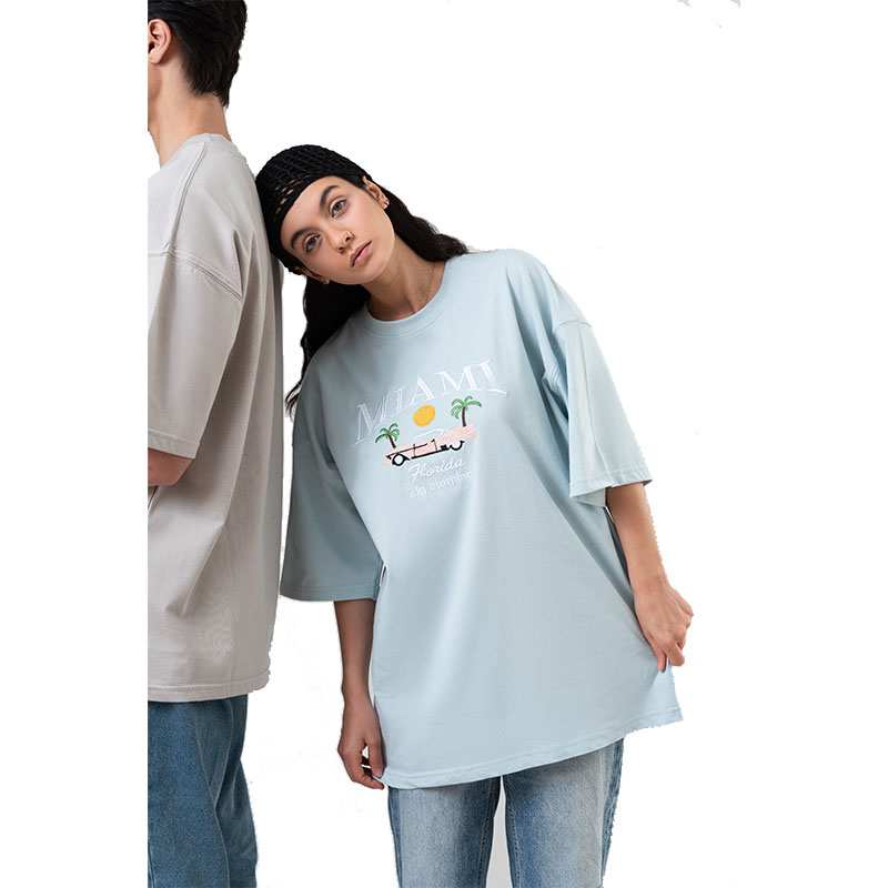 تی شرت مردانه آبی روشن زیگ zig مدل Florida کد 308