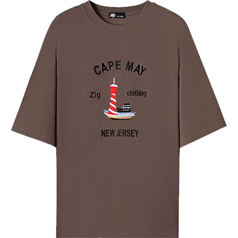 تی شرت مردانه قهوه ای زیگ zig مدل Cape May کد 310