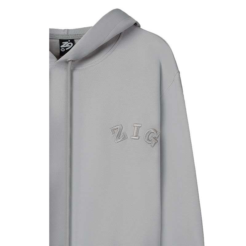 هودی مردانه طوسی روشن زیگ zig مدل basic comfort کد371