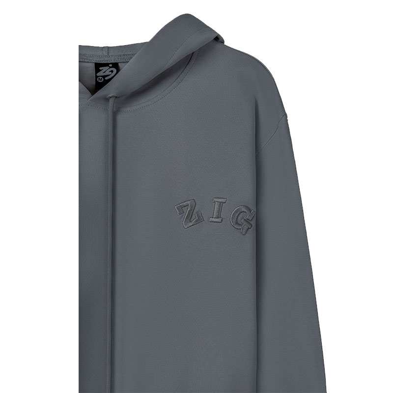 هودی مردانه طوسی فیلی زیگ zig مدل basic comfort کد369