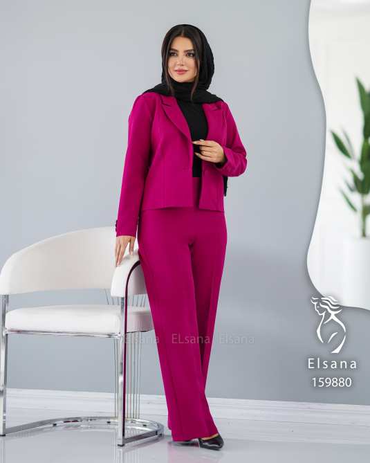 ست کت و شلوار زنانه مدل گلسان السانا Elsana کد 1598