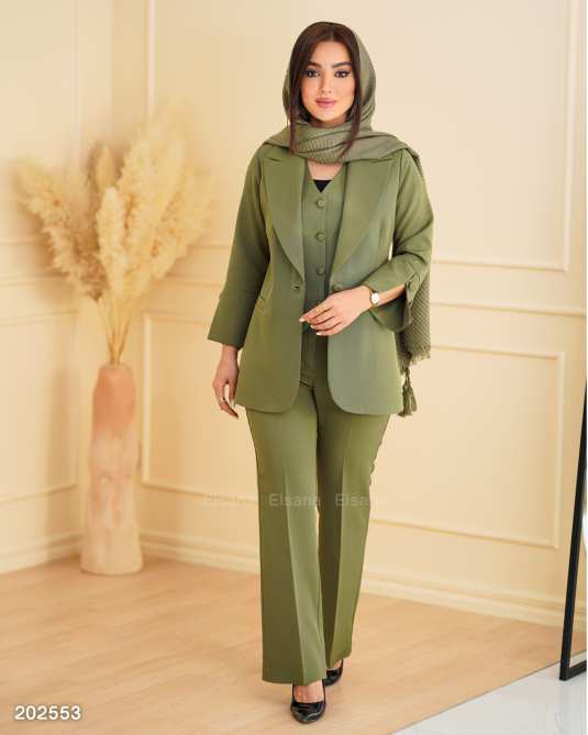 ست کت و شلوار و جلیقه زنانه مدل نازنین السانا Elsana کد 2025