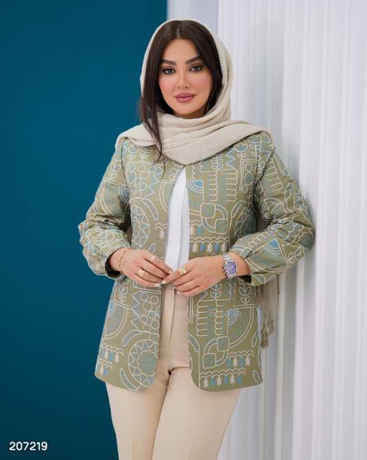 مانتو زنانه سبز سدری السانا Elsana مدل ژانین کد 2072