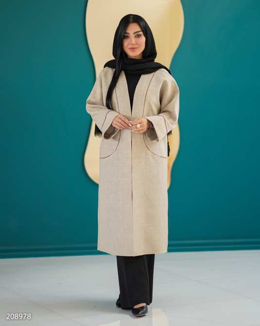 مانتو کژوال بلند زنانه مدل بردین السانا Elsana کد 2089