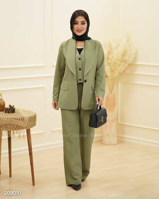 ست کت و شلوار و جلیقه زنانه مدل هیرمان السانا Elsana کد 2090