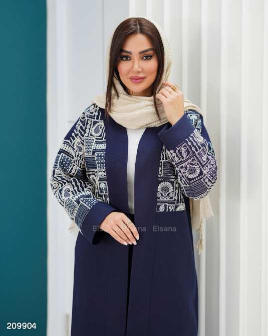 مانتو مجلسی بلند زنانه مدل توشار السانا Elsana کد 2099