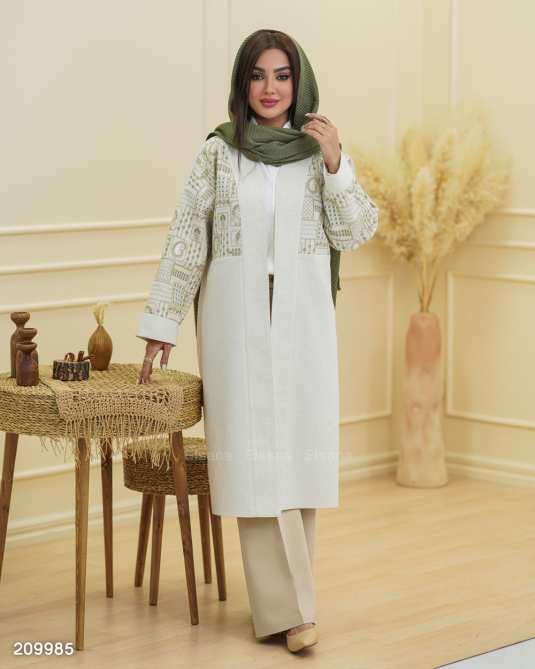 مانتو مجلسی بلند زنانه مدل توشار السانا Elsana کد 2099