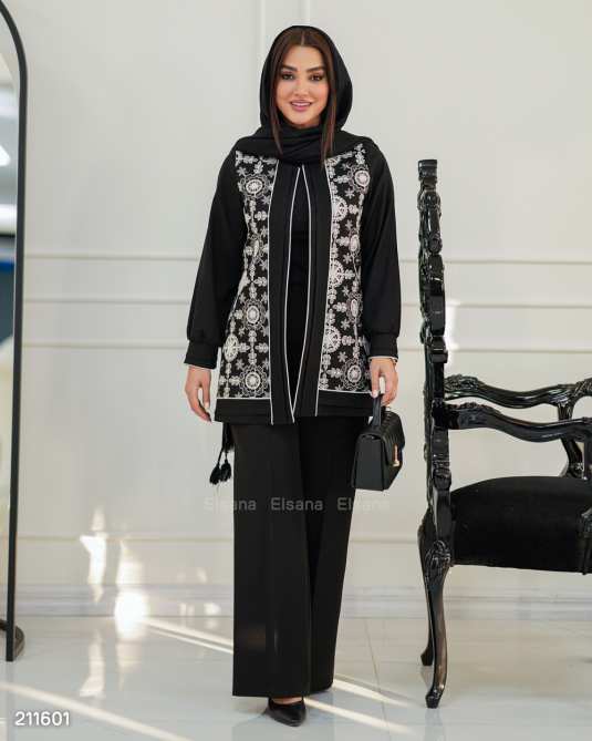 مانتو زنانه گل میس السانا Elsana کد 2116