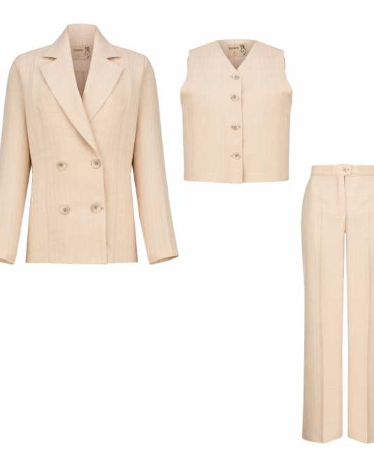 ست کت و شلوار و جلیقه زنانه مدل رامان السانا Elsana کد 2135