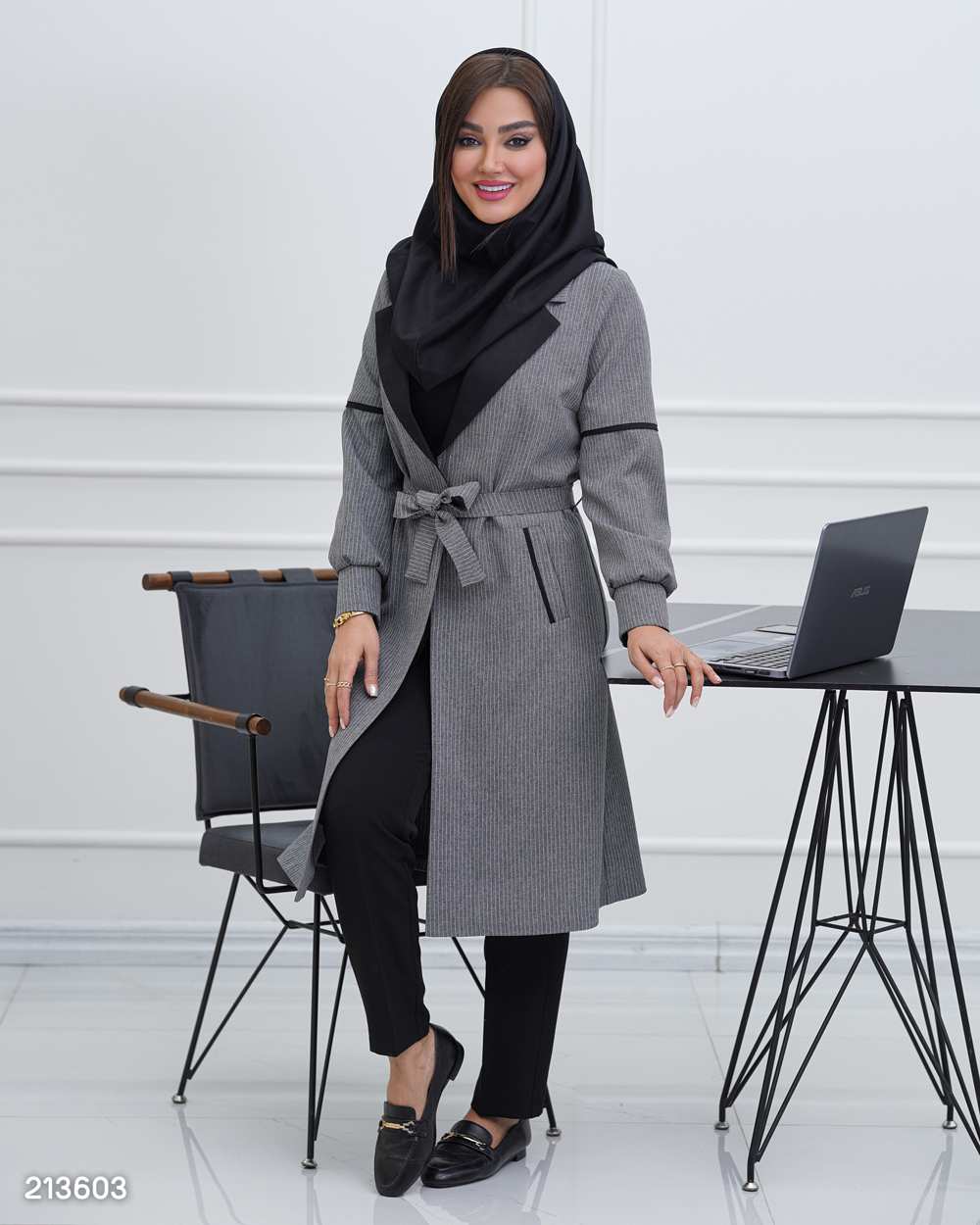 مانتو بلند زنانه مدل نیلکا دیپلمات السانا Elsana کد 2136