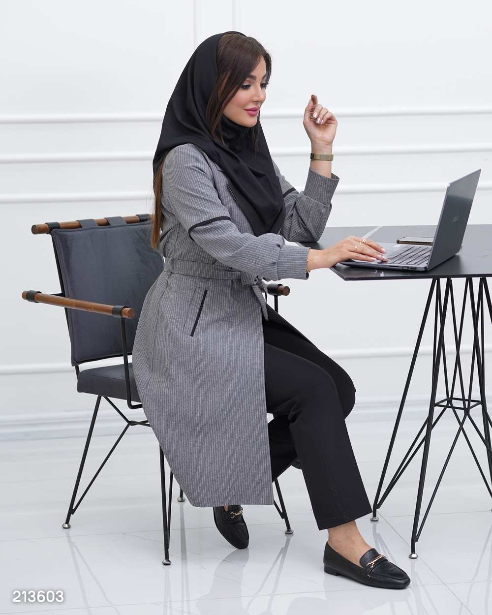 مانتو بلند زنانه مدل نیلکا دیپلمات السانا Elsana کد 2136