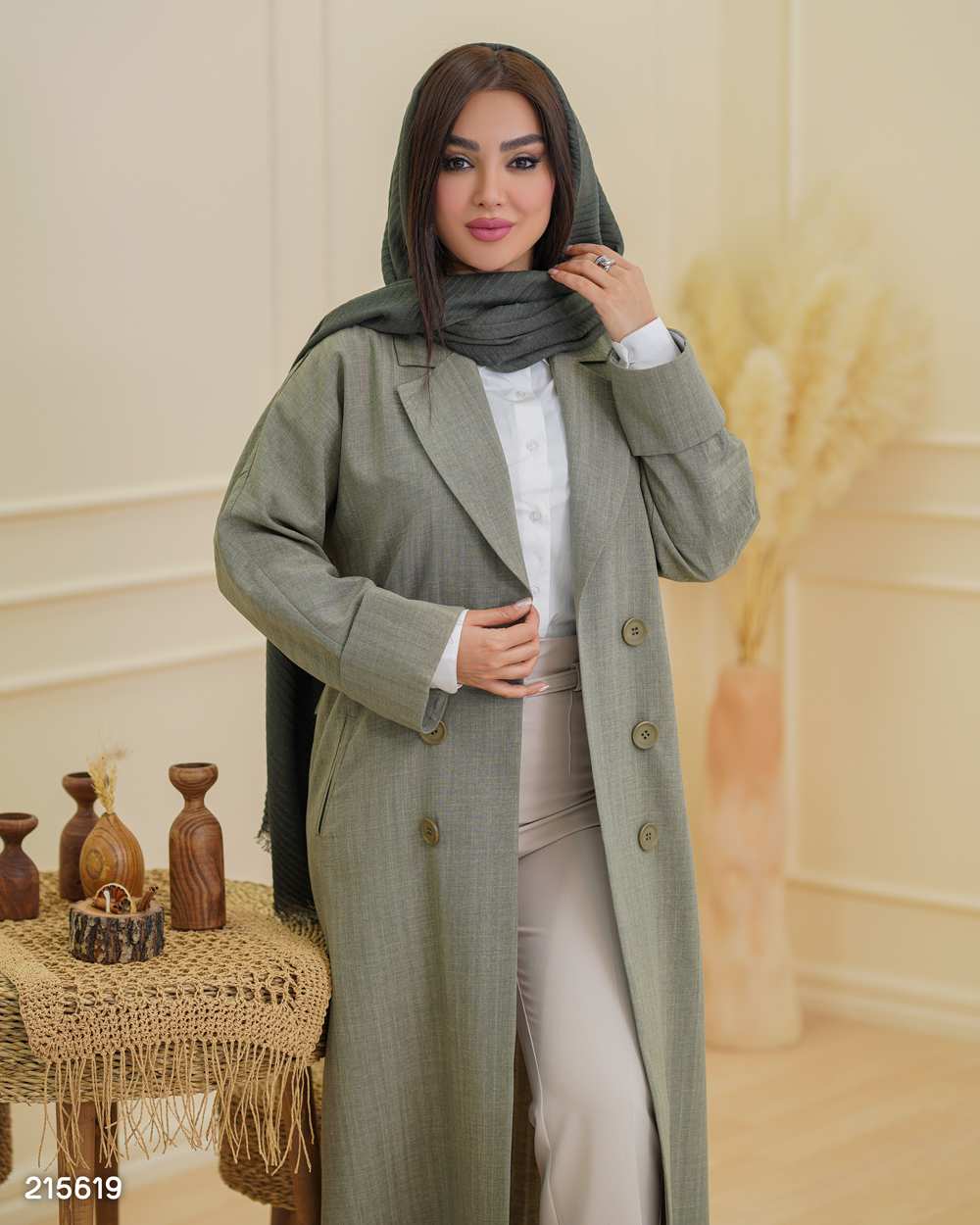 مانتو زنانه مدل گلبانو السانا Elsana کد 2156