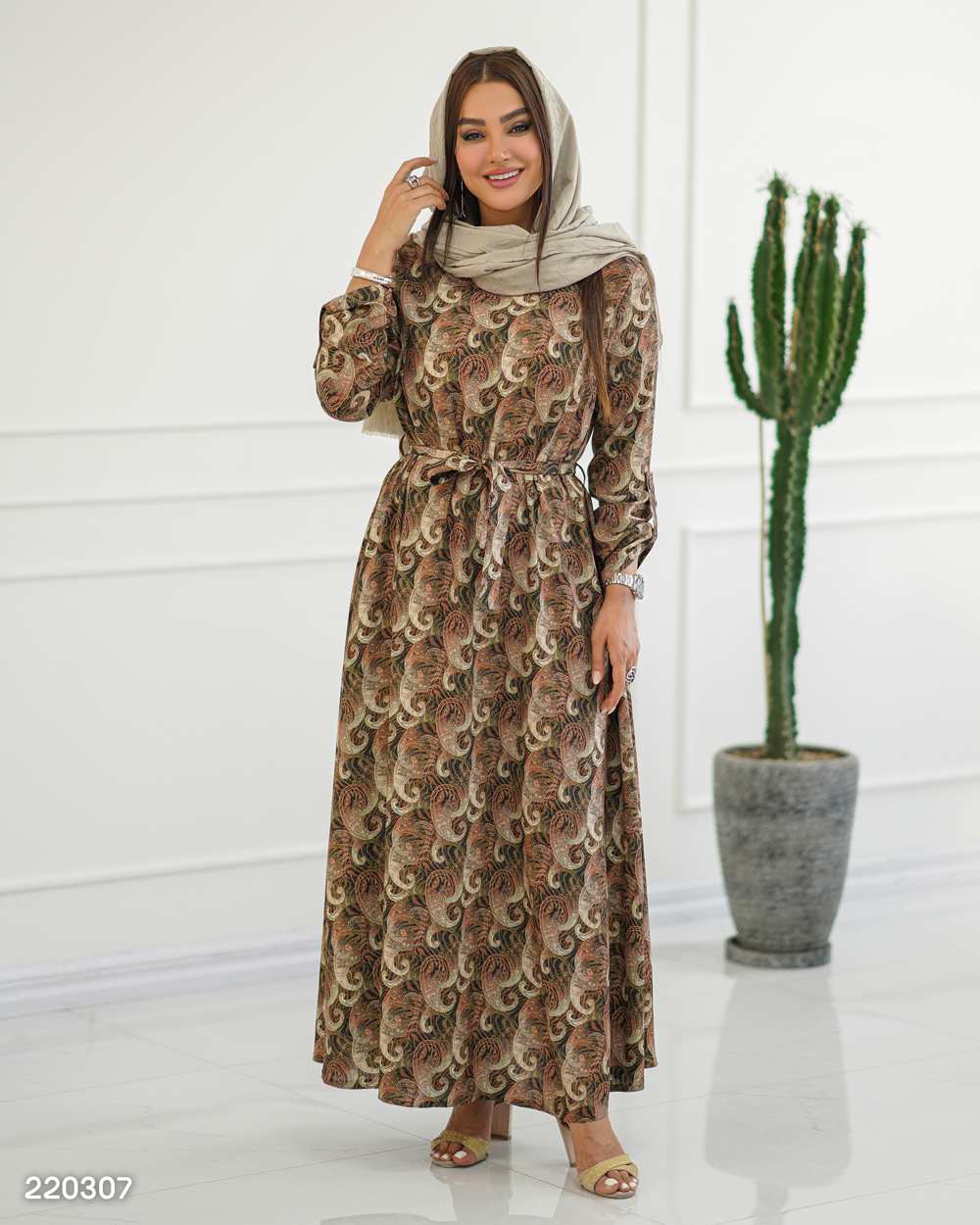پیراهن ساحلی زنانه مدل رنگین السانا Elsana کد 2203