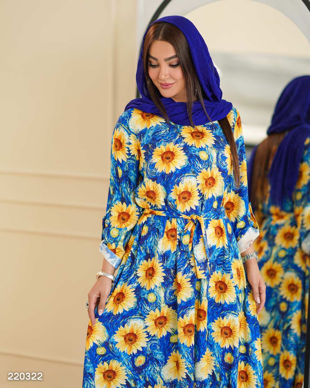پیراهن ساحلی زنانه مدل رنگین السانا Elsana کد 2203